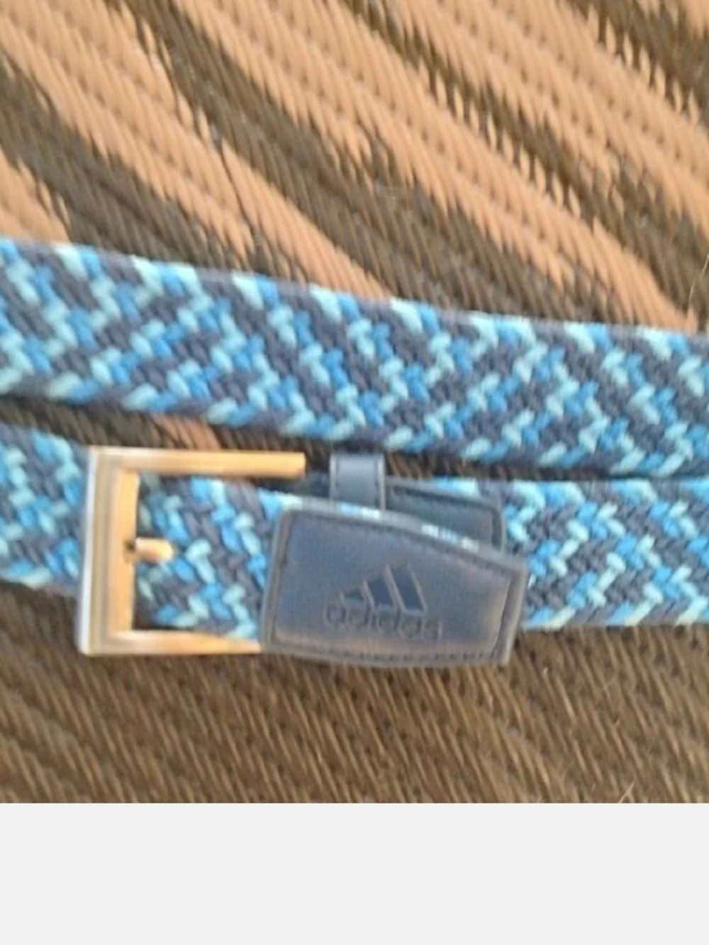 adidas Blue and Black Woven Stretch Belt